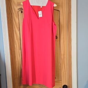 J. Crew Vibrant Pink Sleeveless Midi Dress